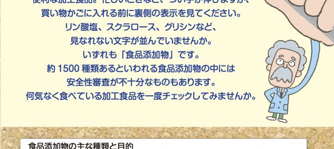 【リーフレット】調べてみよう食品添加物　★廃番