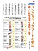 2020年9月号　【独自調査】パンからグリホサートを検出 厳しい残留基準や規制が必要