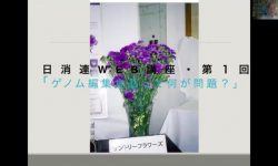 日消連Web講座・第１回「ゲノム編集食品って何が問題？」