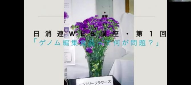 日消連Web講座・第１回「ゲノム編集食品って何が問題？」