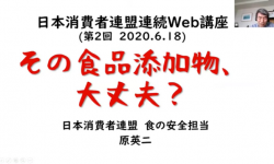 日消連Web講座・第２回「その食品添加物、大丈夫？」